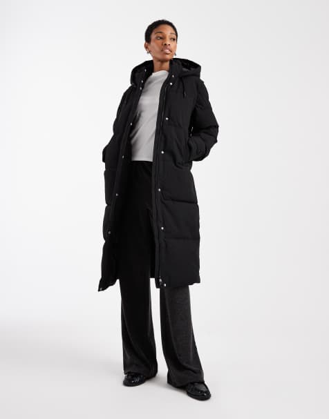 Vero Moda Tall - Piumino taglio lungo nero 2 in 1 con maniche rimovibili - view 1