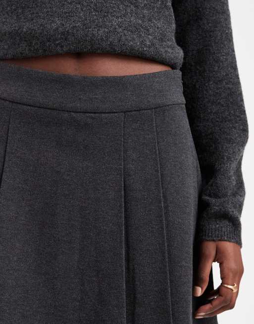 Vero Moda Tall – Plisowana spódnica mini w szarym melanżowym kolorze, 5 z 5