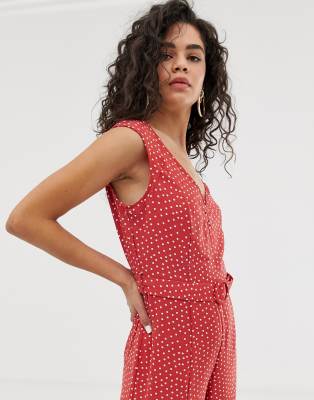 vero moda polka dot jumpsuit