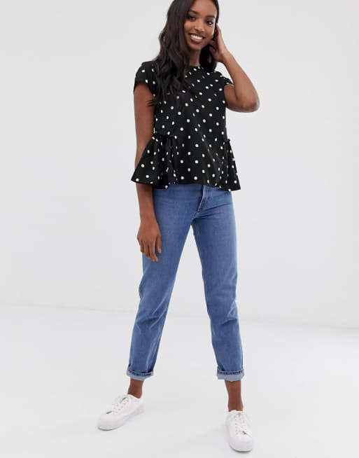 Vero moda polka store dot top