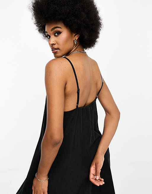 Vero Moda Tall premium super soft cami maxi dress in black