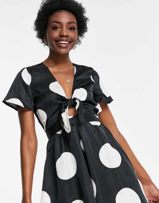 Asos polka store dot playsuit