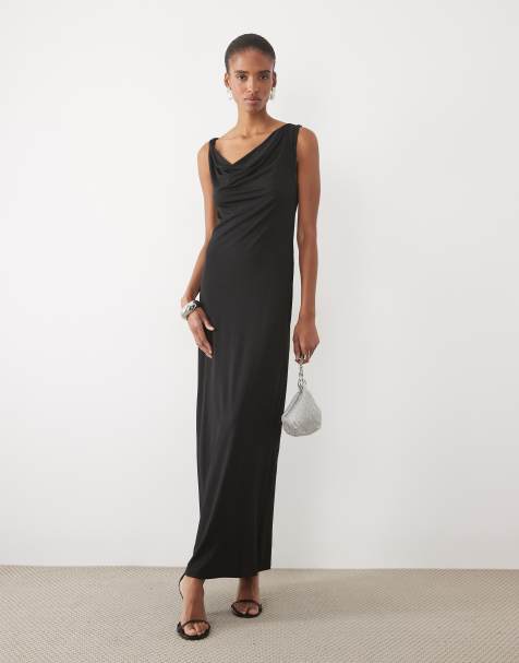 Vero Moda Tall sleeveless twist detail maxi dress in black - view 1
