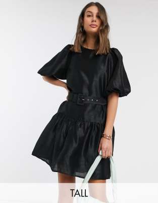 smock dress with belt