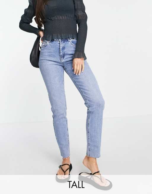 Vero Moda Tall straight leg jeans in blue ASOS