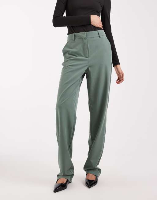 Vero Moda Tall straight leg tailored pants in green - part of a set, 2 of 5