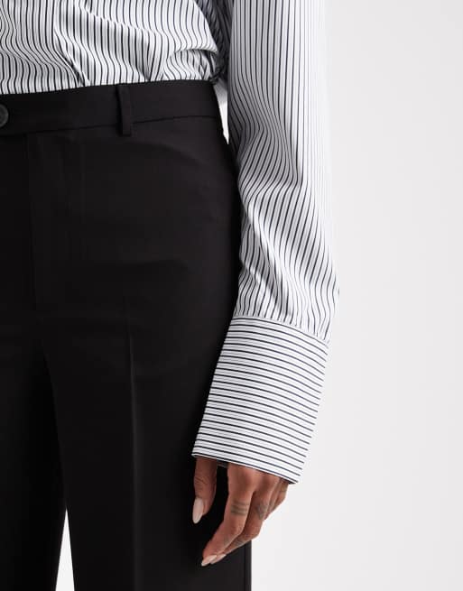 Vero Moda Tall straight smart pants with crease front in black, 5 of 5