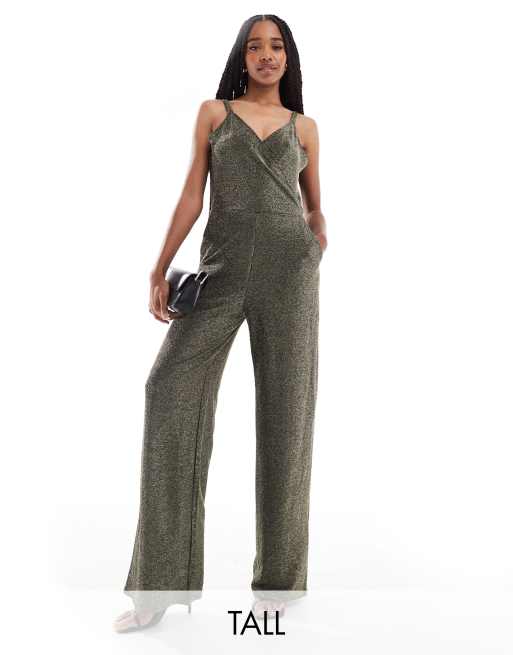 Black and rose gold sequin v shops neck jumpsuit