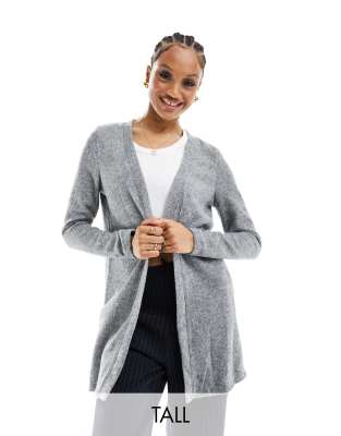 Vero Moda Tall - Strickjacke in meliertem Grau