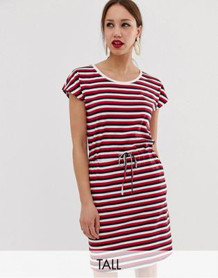 Vero Moda Tall stripe jersey dress with 