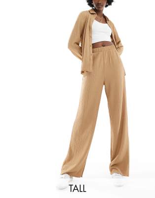 Vero Moda Tall - Strukturierte Jersey-Hose in Beige, Kombiteil-Neutral