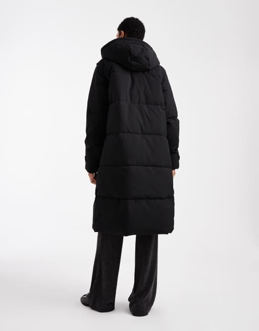 Vero Moda Tall – Svart, lång pufferkappa i 2-i-1-design med avtagbara ärmar, 3 av 4