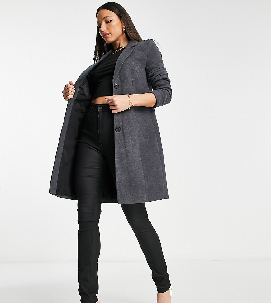 Vero Moda Tall tailored coat in dark gray