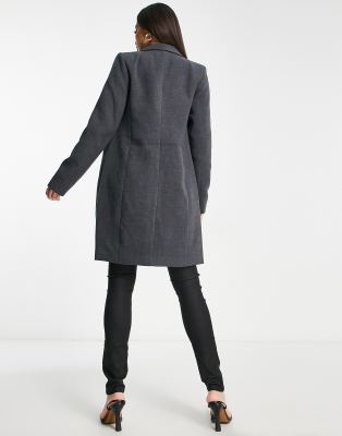 dark grey tailored coat