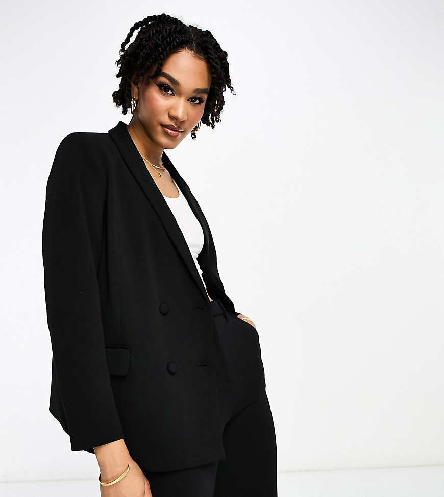 Vero Moda Tall tailored double breasted blazer in black - part of a set