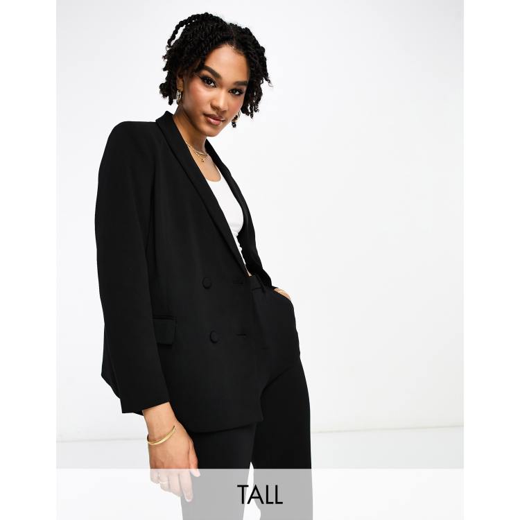 アウターその他 AVANDRESS Curved two-button blazer black Buy Black Tailored Single Breasted Blazer from Next USA