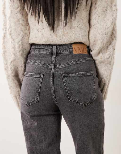 Vero Moda Tall Tessa high rise wide leg jeans in medium gray, 4 of 5