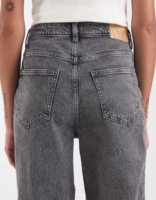 Vero Moda Tall Tessa high waisted wide leg jeans in medium grey, 4 of 5