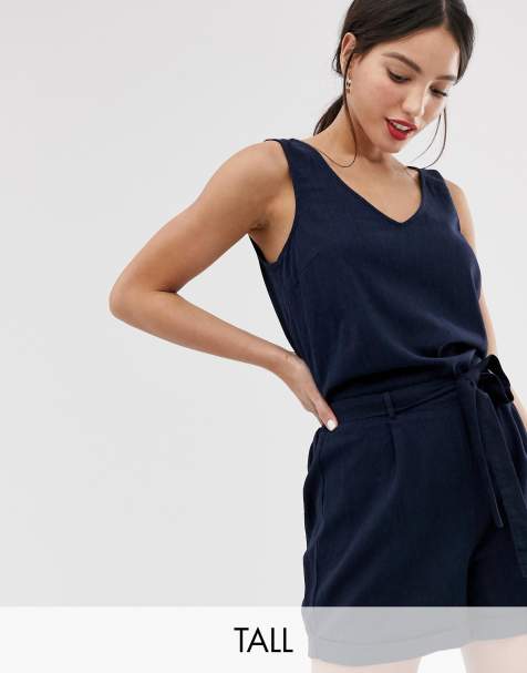 Vero Moda Tall tie waist playsuit