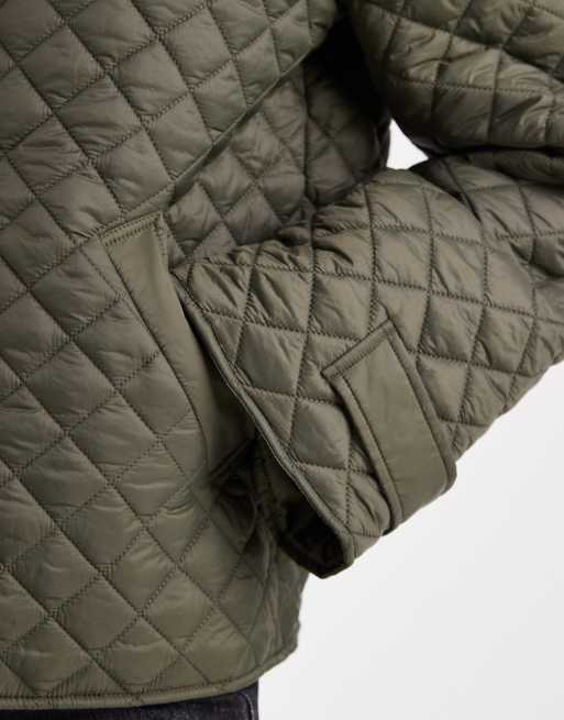 Vero Moda Tall - Veste matelassée boutonnée - Kaki foncé, 3 de 4