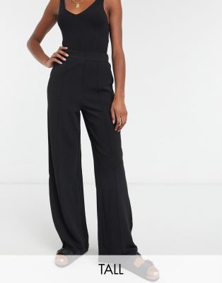 VERO MODA TALL WIDE LEG PANTS IN BLACK,10241778