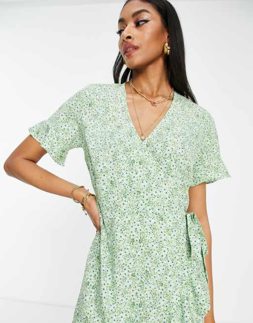 Vero moda shop green floral dress