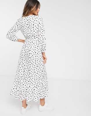 vero moda dotted wrap dress