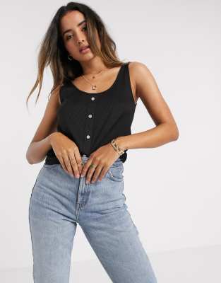 asos black tank top