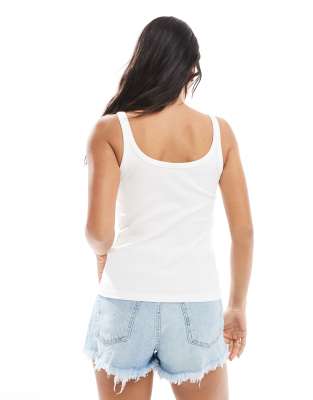 Vero Moda Tank Top With Seahorse Motif In White