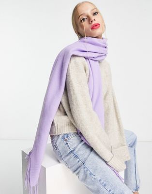 Vero Moda tassle scarf in purple