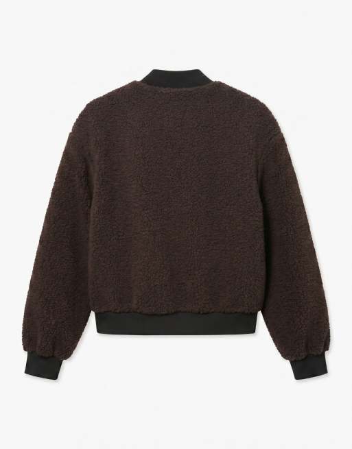 Vero Moda Teddy jacket in chocolate torte, 6 of 6