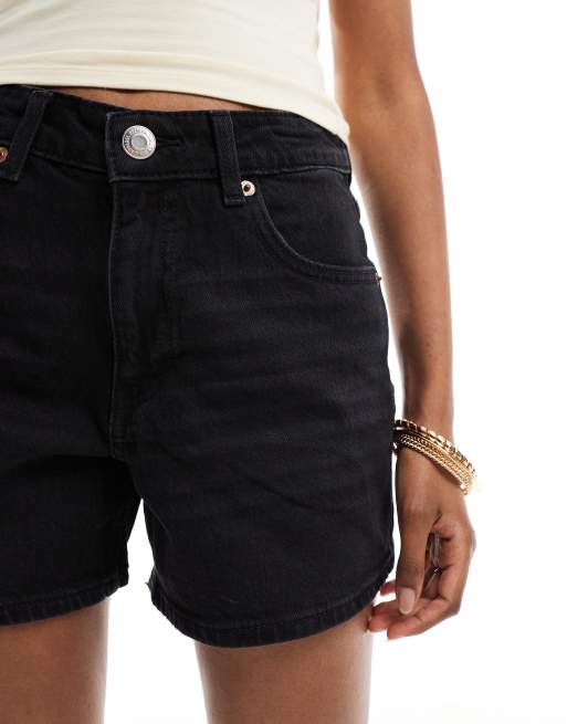 Vero Moda - Tess - Denim short in zwart denim, 3 van 5