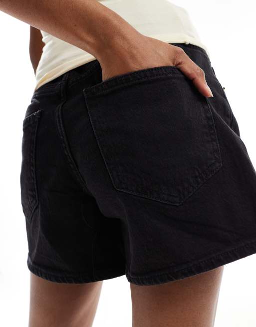 Vero Moda Tess denim shorts in black, 5 of 5