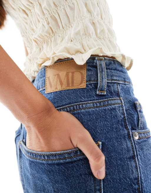 Vero Moda – Tess – Jeansshorts in Mittelblau, 3 von 5