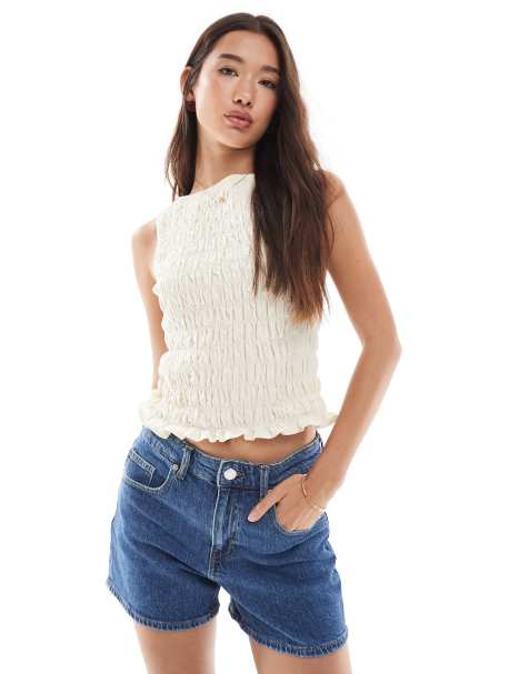 Vero Moda - Tess - Mellemblå denimshorts - view 1