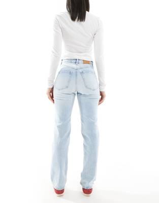 Vero Moda Tessa High Rise Straight Leg Jeans In Blue