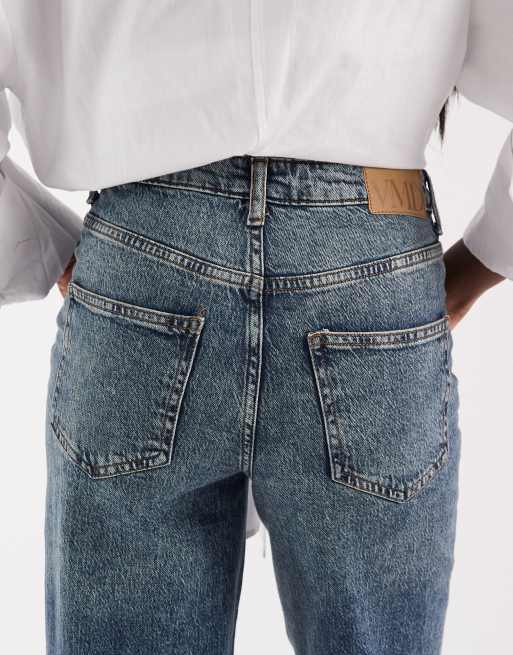 Vero Moda Tessa high waisted wide leg jeans in medium blue vintage tint, 4 of 5