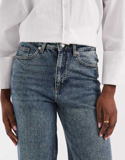 Vero Moda Tessa high waisted wide leg jeans in medium blue vintage tint, 5 of 5