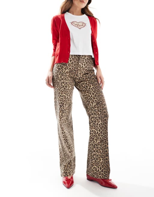 Vero Moda - Tessa - Jean ample - Imprimé léopard
