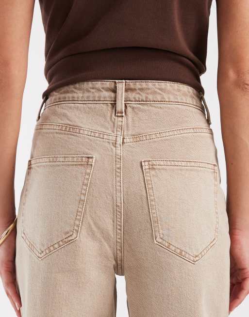 Vero Moda - Tessa - Jeans a vita alta con fondo ampio color visone, 5 di 5
