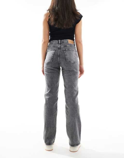 Vero Moda – Tessa – Jeans in Mittelgrau mit hoher Taille und geradem Schnitt, 3 von 5
