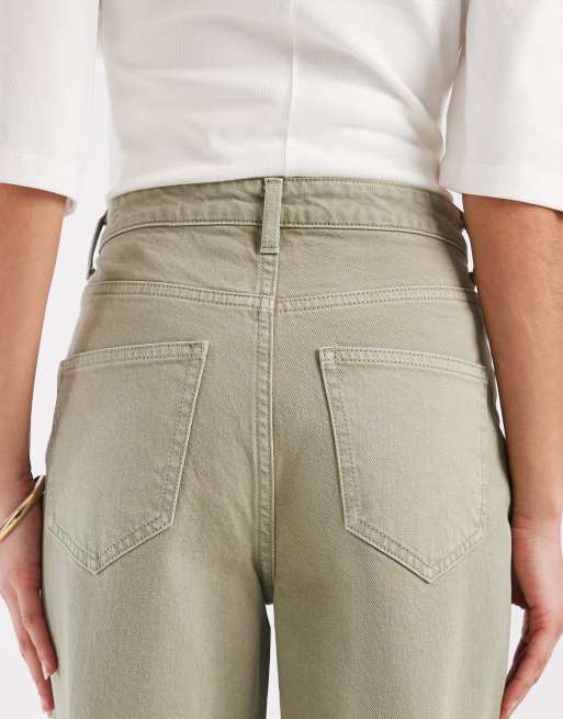 Vero Moda - Tessa - Jeans met wijde pijpen en hoge taille in groen, 5 van 5