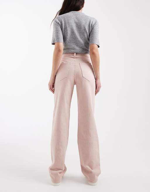 Vero Moda - Tessa - Jeans met wijde pijpen en hoge taille in lichtroze, 2 van 5