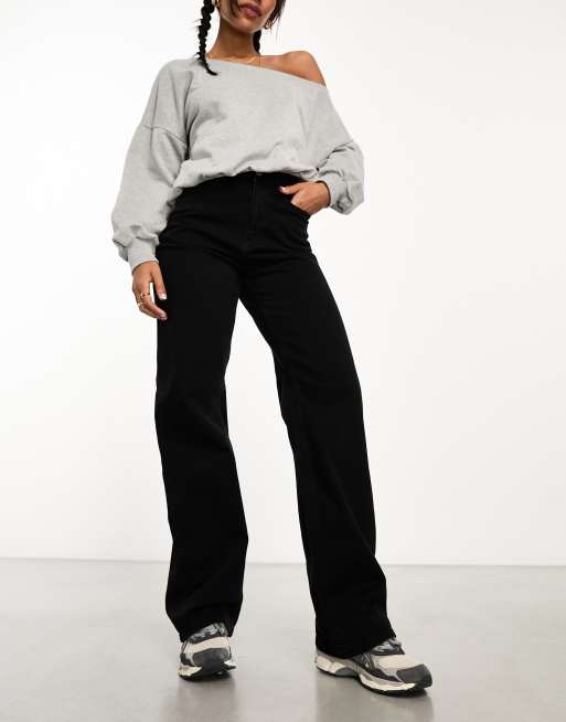 Vero Moda - Tessa - Jeans met wijde pijpen in zwart, 4 van 5