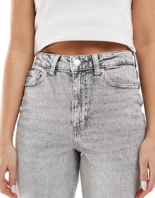 Vero Moda – Tessa– Ljusgrå mom jeans, 5 av 5