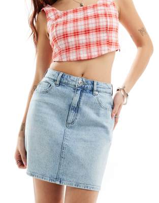 Vero Moda Tessa Mini Skirt In Blue