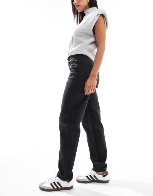 Vero Moda – Tessa – Mom-Jeans in grauschwarzer Waschung, 3 von 5