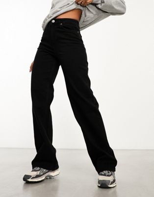 Vero Moda Tessa wide leg jean in black | ASOS