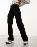 [Vero Moda] Vero Moda Tessa wide leg jeans in black W27 BLACK