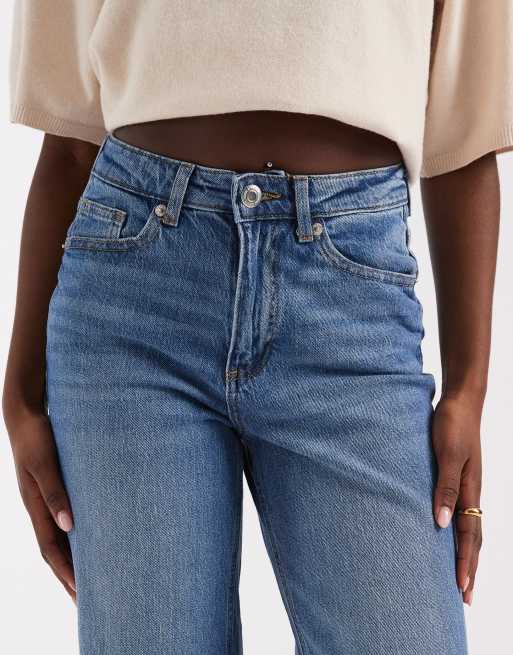 Vero Moda Tessa wide leg jeans in medium blue denim, 3 of 5